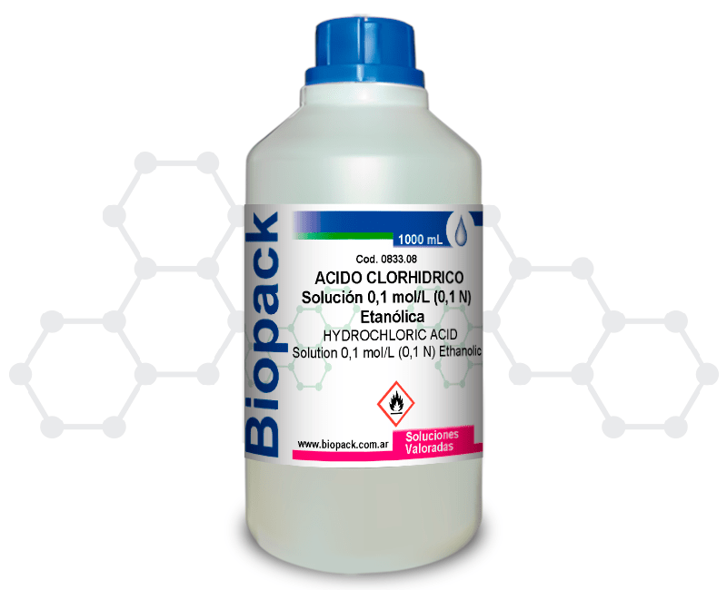 ACIDO CLORHIDRICO Solución 0,1 mol/L (0,1 N) Etanólica